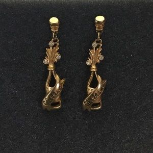 🚨Final Sale🚨! Vintage Goldtone Exploding Champagne Bottle Earrings
